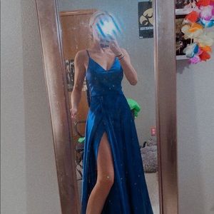 Blue prom dress